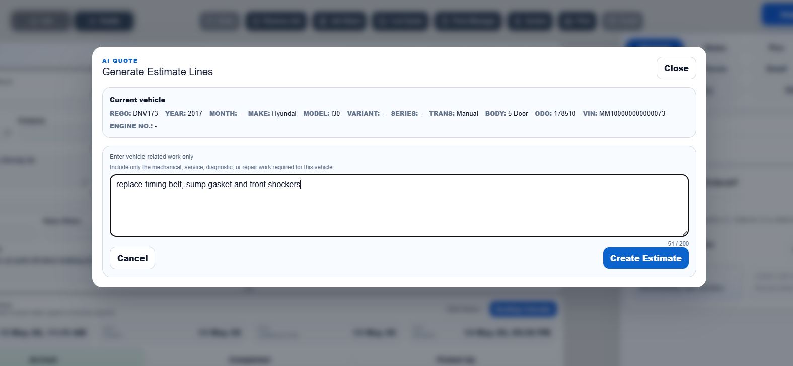 FlexTorque Workshop Management Software