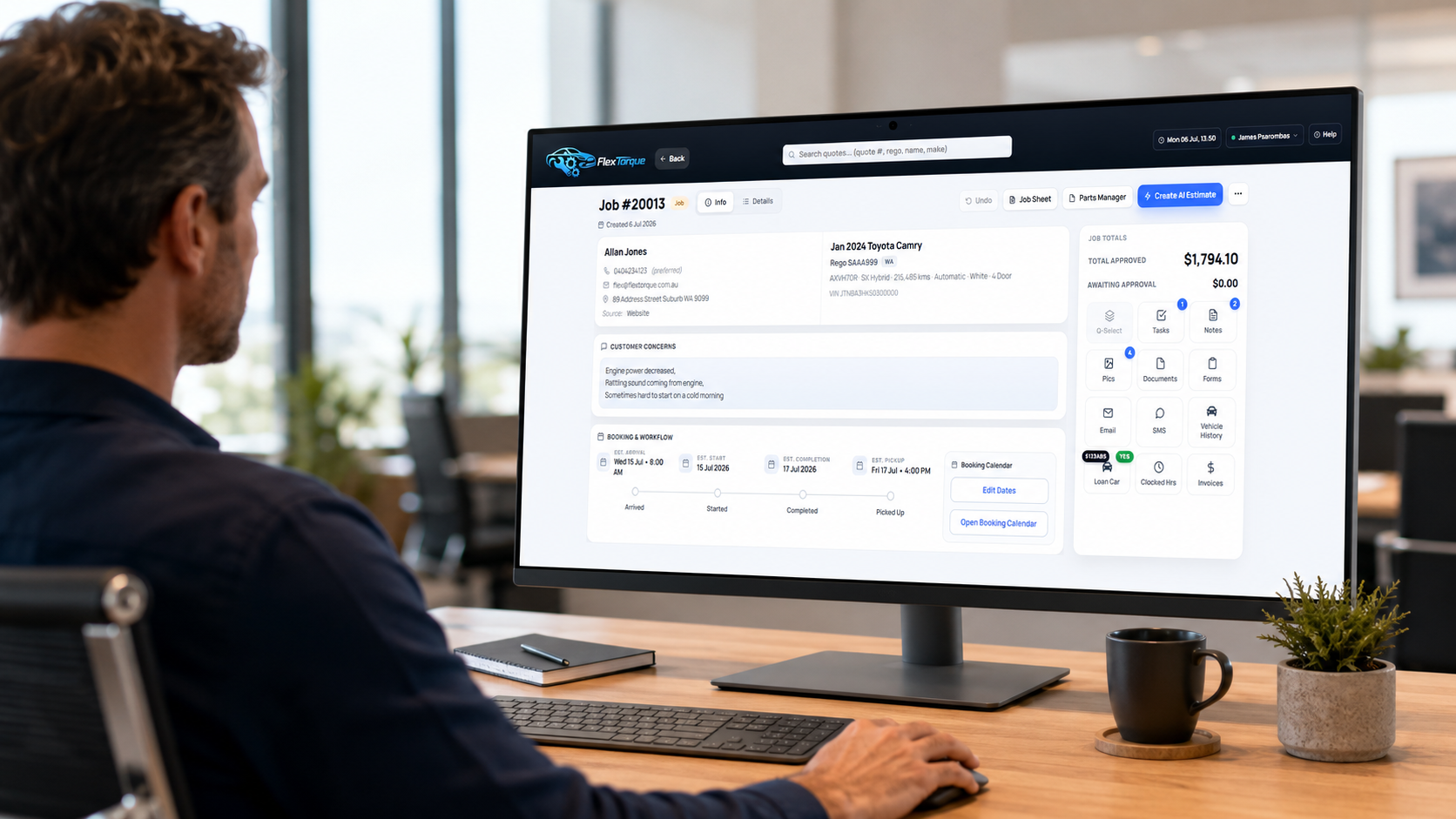 FlexTorque Workshop Management Software